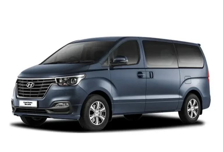 KK Car Rental offers grey Hyundai Starex 2.5 turbo auto multi-purpose vehicle with comfortable family seating
