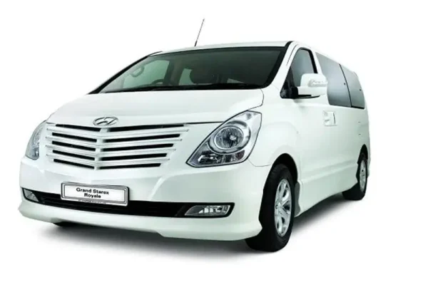 KK Car Rental offers white Hyundai Starex 2.5 turbo auto multi-purpose vehicle with elegant styling