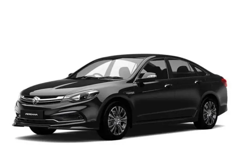 KK Car Rental offers black Proton Perdana 1.8 auto executive sedan with elegant styling and comfort features